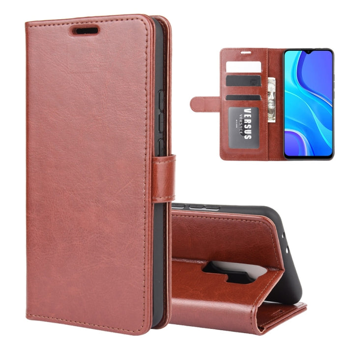 Para Xiaomi Redmi 9 R64 Texture Single Horizontal Flip Funda protectora con soporte y ranuras para tarjetas y billetera y marco de fotos, For Xiaomi Redmi 9