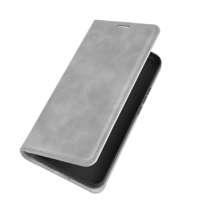 Para Xiaomi Redmi 9 Funda de cuero de succión magnética de negocios de piel retro con soporte y ranuras para tarjetas y billetera, For Xiaomi Redmi 9