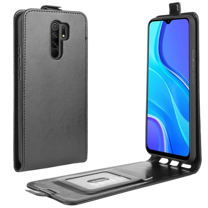 Para Xiaomi Redmi 9 R64 Texture Funda protectora de cuero con tapa vertical individual con ranuras para tarjetas y marco de fotos, For Xiaomi Redmi 9