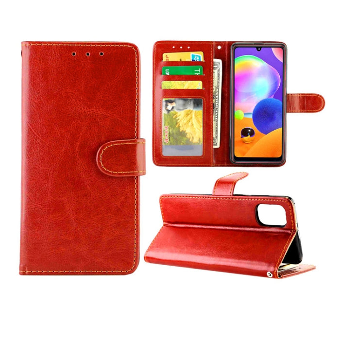 Estuche protector con tapa horizontal de cuero con textura de caballo loco con soporte y ranuras para tarjetas y billetera y marco de fotos, For Xiaomi Redmi Note 9 Pro/Note 9S, For Xiaomi Redmi Note 9 Pro, For Vivo X30 / X30 Pro                       ...