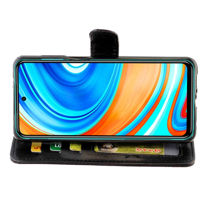 Estuche protector con tapa horizontal de cuero con textura de caballo loco con soporte y ranuras para tarjetas y billetera y marco de fotos, For Xiaomi Redmi Note 9 Pro/Note 9S, For Xiaomi Redmi Note 9 Pro, For Vivo X30 / X30 Pro                       ...