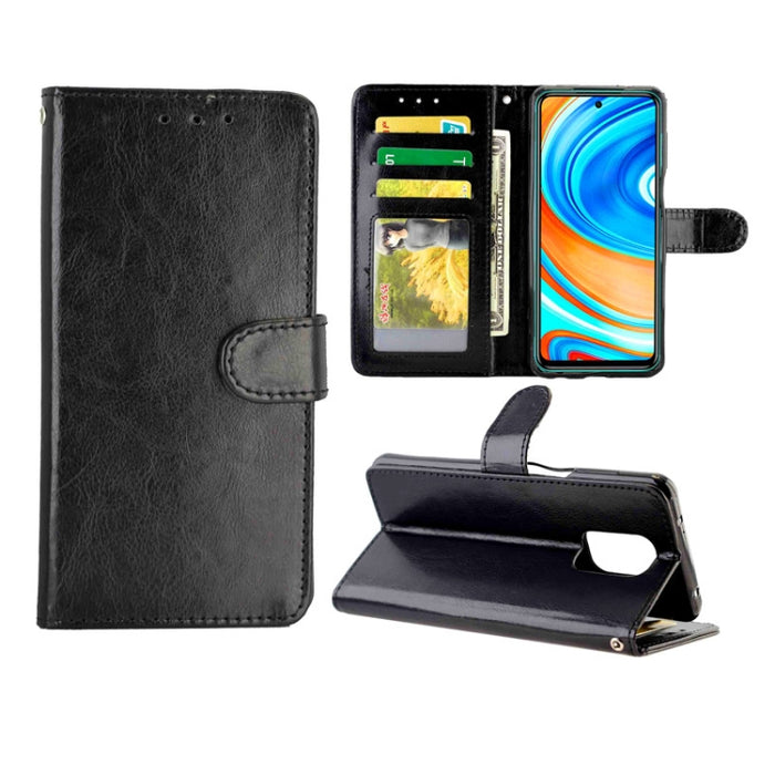 Estuche protector con tapa horizontal de cuero con textura de caballo loco con soporte y ranuras para tarjetas y billetera y marco de fotos, For Xiaomi Redmi Note 9 Pro/Note 9S, For Xiaomi Redmi Note 9 Pro, For Vivo X30 / X30 Pro                       ...