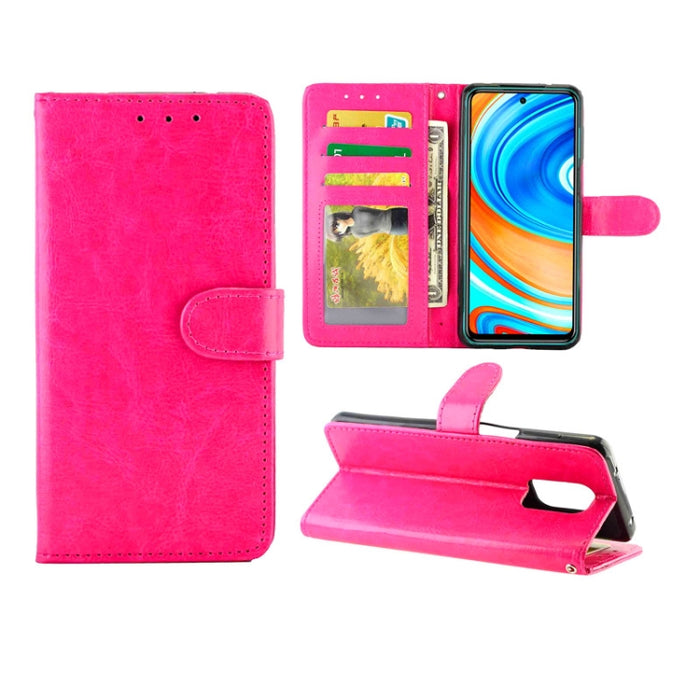 Estuche protector con tapa horizontal de cuero con textura de caballo loco con soporte y ranuras para tarjetas y billetera y marco de fotos, For Xiaomi Redmi Note 9 Pro/Note 9S, For Xiaomi Redmi Note 9 Pro, For Vivo X30 / X30 Pro                       ...