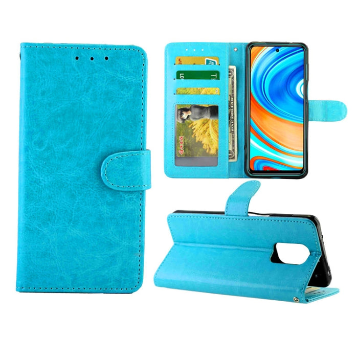 Estuche protector con tapa horizontal de cuero con textura de caballo loco con soporte y ranuras para tarjetas y billetera y marco de fotos, For Xiaomi Redmi Note 9 Pro/Note 9S, For Xiaomi Redmi Note 9 Pro, For Vivo X30 / X30 Pro                       ...