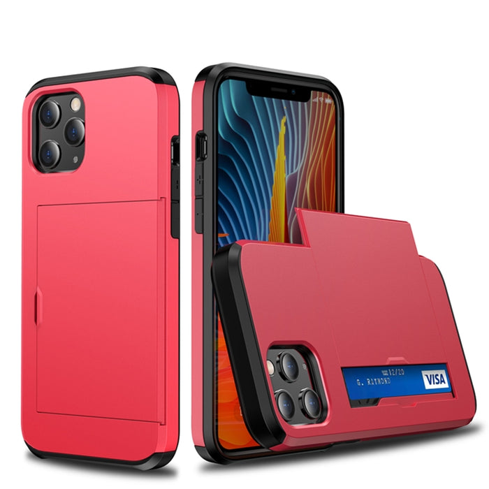 Para iPhone 12 5.4 Estuche protector de armadura resistente a prueba de golpes con ranura para tarjeta, For iPhone 12 mini