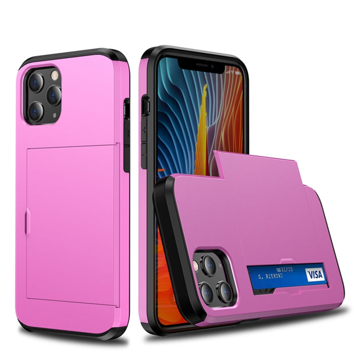 Para iPhone 12 5.4 Estuche protector de armadura resistente a prueba de golpes con ranura para tarjeta, For iPhone 12 mini