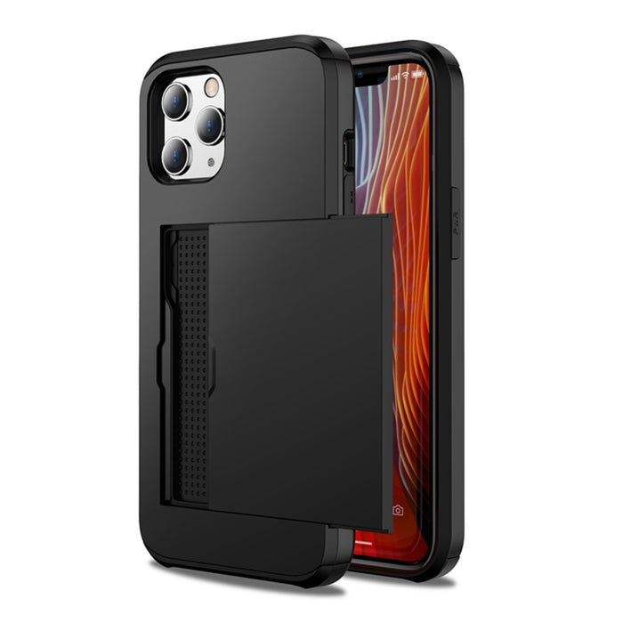 Para iPhone 12 Pro 6.1 Estuche protector de armadura resistente a prueba de golpes con ranura para tarjeta, For iPhone 12 / 12 Pro