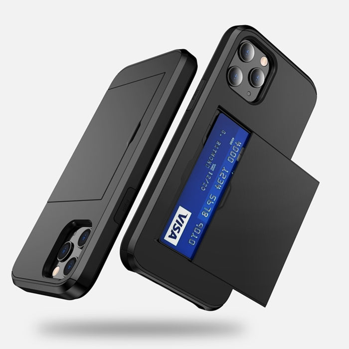 Para iPhone 12 Pro Max 6.7 Estuche protector de armadura resistente a prueba de golpes con ranura para tarjeta, For iPhone 12 Pro Max