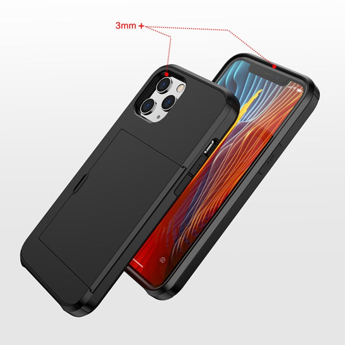Para iPhone 12 Pro Max 6.7 Estuche protector de armadura resistente a prueba de golpes con ranura para tarjeta, For iPhone 12 Pro Max