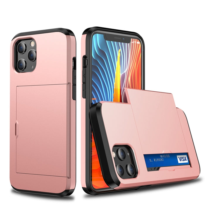 Para iPhone 12 Pro Max 6.7 Estuche protector de armadura resistente a prueba de golpes con ranura para tarjeta, For iPhone 12 Pro Max