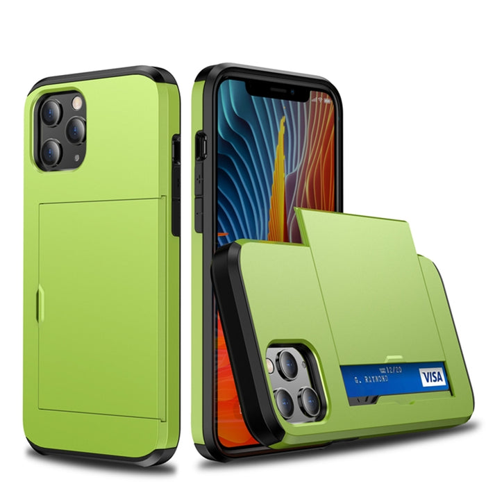 Para iPhone 12 Pro Max 6.7 Estuche protector de armadura resistente a prueba de golpes con ranura para tarjeta, For iPhone 12 Pro Max