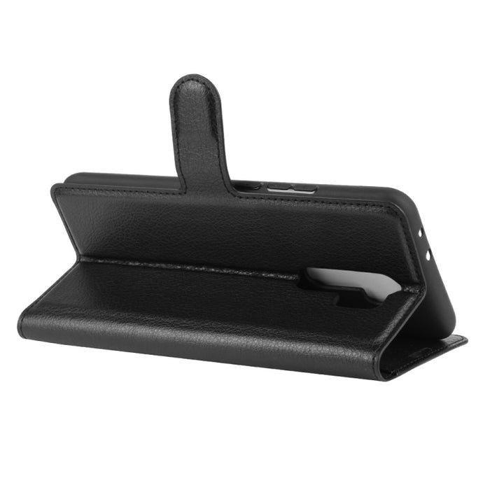 Para Xiaomi Redmi 9 Litchi Texture Funda protectora con tapa horizontal con soporte y ranuras para tarjetas y billetera, For Redmi 9