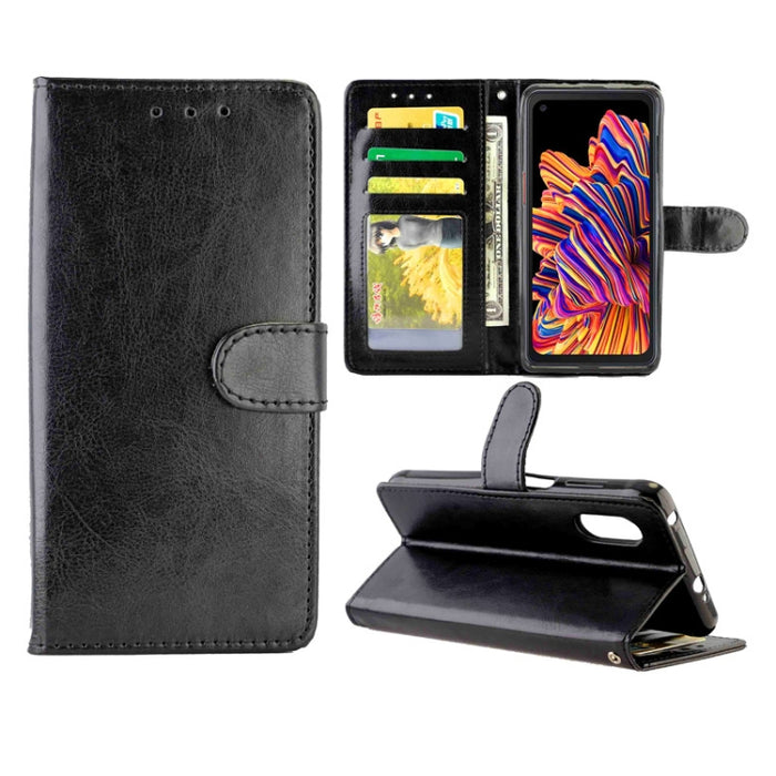 Estuche protector con tapa horizontal de cuero con textura de caballo loco con soporte y ranuras para tarjetas y billetera y marco de fotos, For OPPO A92s, For Xiaomi Mi Note 10 Lite, For OPPO A52, For Samsung Galaxy Xcover Pro, For Huawei Nova 7 Pro