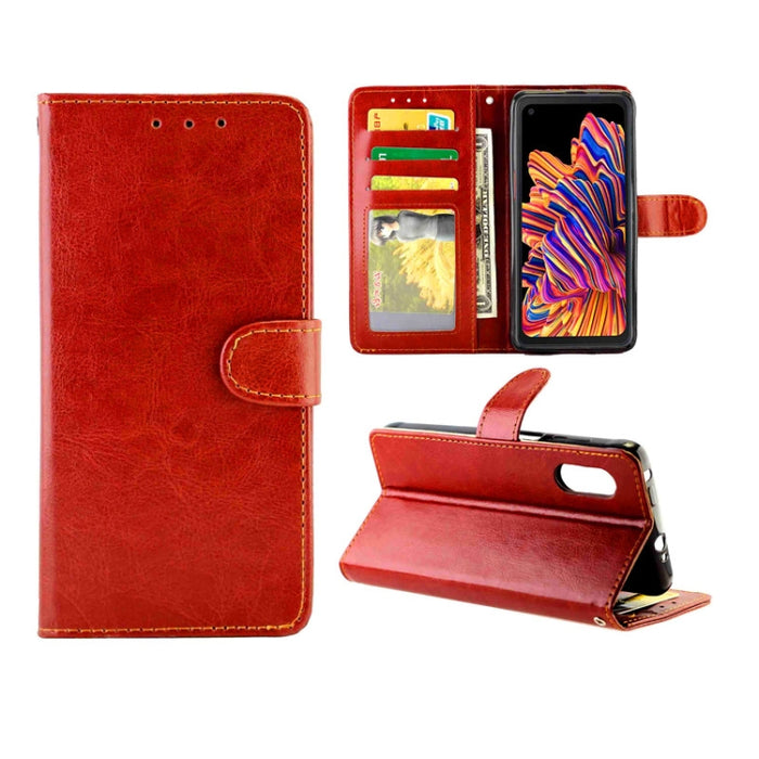Estuche protector con tapa horizontal de cuero con textura de caballo loco con soporte y ranuras para tarjetas y billetera y marco de fotos, For OPPO A92s, For Xiaomi Mi Note 10 Lite, For OPPO A52, For Samsung Galaxy Xcover Pro, For Huawei Nova 7 Pro