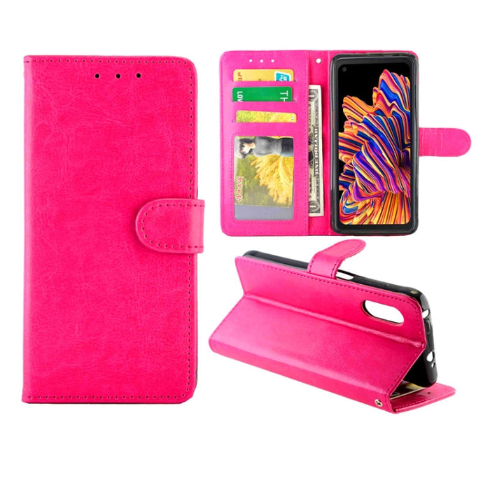 Estuche protector con tapa horizontal de cuero con textura de caballo loco con soporte y ranuras para tarjetas y billetera y marco de fotos, For OPPO A92s, For Xiaomi Mi Note 10 Lite, For OPPO A52, For Samsung Galaxy Xcover Pro, For Huawei Nova 7 Pro
