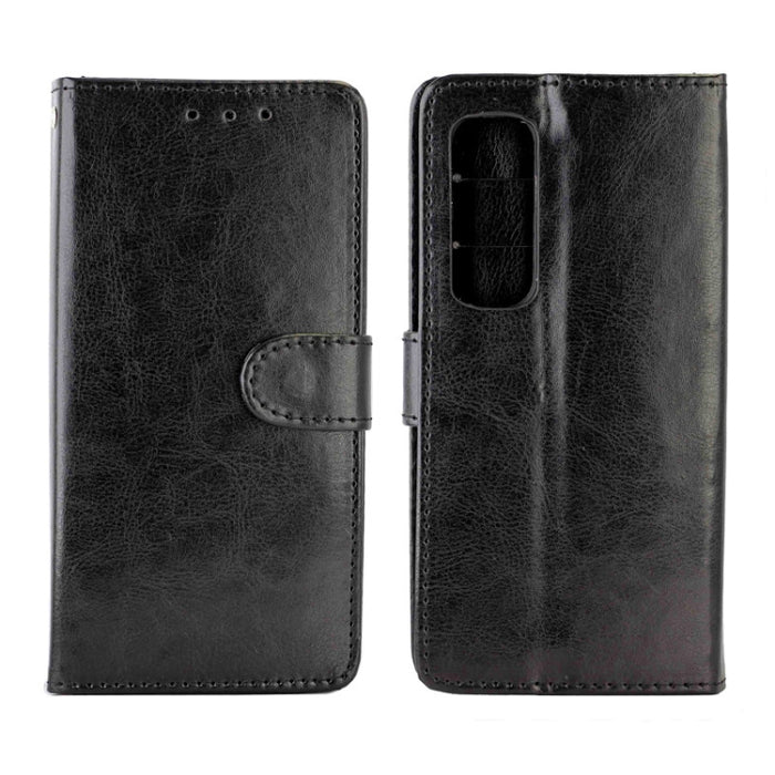 Estuche protector con tapa horizontal de cuero con textura de caballo loco con soporte y ranuras para tarjetas y billetera y marco de fotos, For OPPO A92s, For Xiaomi Mi Note 10 Lite, For OPPO A52, For Samsung Galaxy Xcover Pro, For Huawei Nova 7 Pro