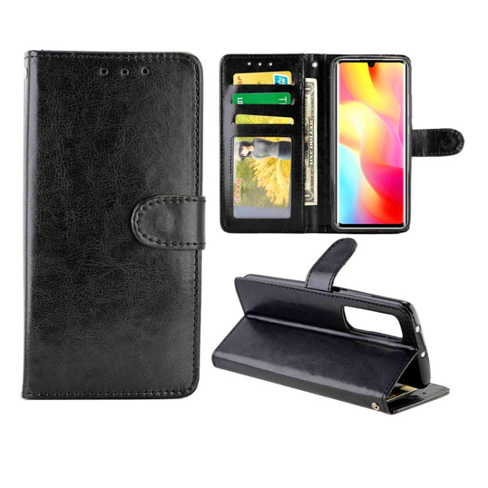 Estuche protector con tapa horizontal de cuero con textura de caballo loco con soporte y ranuras para tarjetas y billetera y marco de fotos, For OPPO A92s, For Xiaomi Mi Note 10 Lite, For OPPO A52, For Samsung Galaxy Xcover Pro, For Huawei Nova 7 Pro