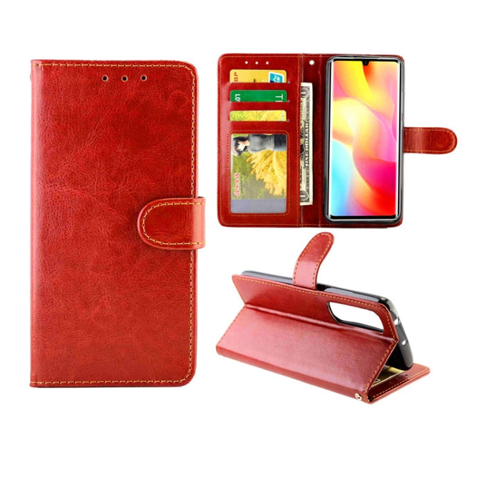 Estuche protector con tapa horizontal de cuero con textura de caballo loco con soporte y ranuras para tarjetas y billetera y marco de fotos, For OPPO A92s, For Xiaomi Mi Note 10 Lite, For OPPO A52, For Samsung Galaxy Xcover Pro, For Huawei Nova 7 Pro