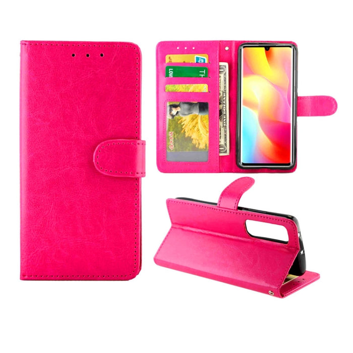 Estuche protector con tapa horizontal de cuero con textura de caballo loco con soporte y ranuras para tarjetas y billetera y marco de fotos, For OPPO A92s, For Xiaomi Mi Note 10 Lite, For OPPO A52, For Samsung Galaxy Xcover Pro, For Huawei Nova 7 Pro