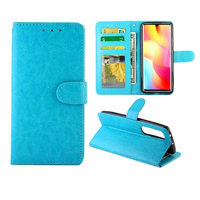 Estuche protector con tapa horizontal de cuero con textura de caballo loco con soporte y ranuras para tarjetas y billetera y marco de fotos, For OPPO A92s, For Xiaomi Mi Note 10 Lite, For OPPO A52, For Samsung Galaxy Xcover Pro, For Huawei Nova 7 Pro