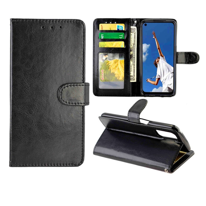 Estuche protector con tapa horizontal de cuero con textura de caballo loco con soporte y ranuras para tarjetas y billetera y marco de fotos, For OPPO A92s, For Xiaomi Mi Note 10 Lite, For OPPO A52, For Samsung Galaxy Xcover Pro, For Huawei Nova 7 Pro