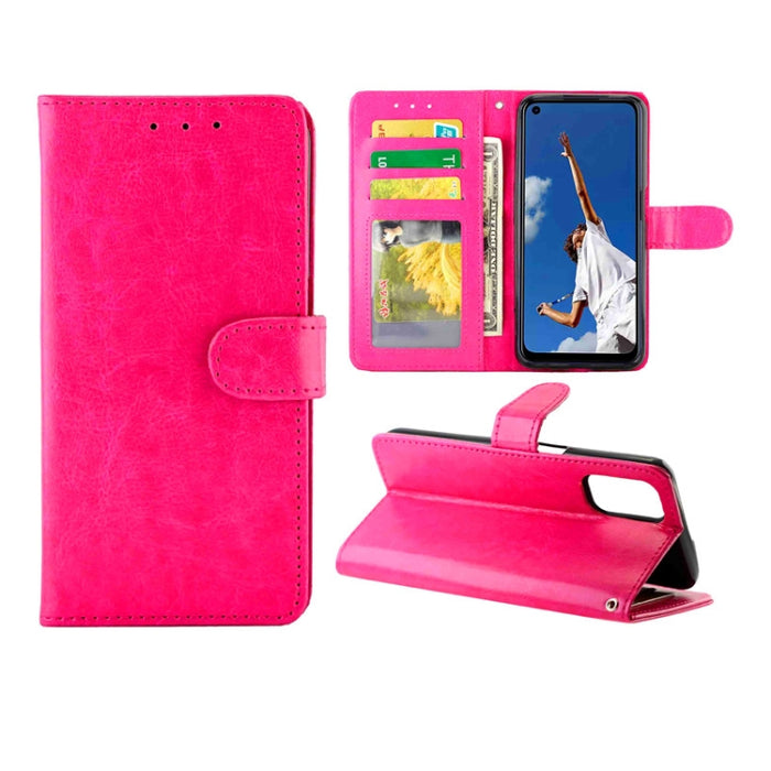 Estuche protector con tapa horizontal de cuero con textura de caballo loco con soporte y ranuras para tarjetas y billetera y marco de fotos, For OPPO A92s, For Xiaomi Mi Note 10 Lite, For OPPO A52, For Samsung Galaxy Xcover Pro, For Huawei Nova 7 Pro