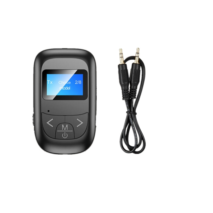 T14 2 en 1 Adaptador Bluetooth Transmisor receptor Bluetooth de llamada manos libres para automóvil con pantalla digital LCD
