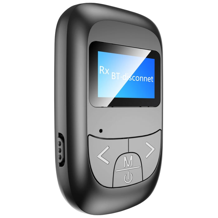 T14 2 en 1 Adaptador Bluetooth Transmisor receptor Bluetooth de llamada manos libres para automóvil con pantalla digital LCD