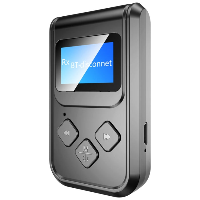 T15 2 en 1 Transmisor Receptor de Música Bluetooth 5.0 con Pantalla
