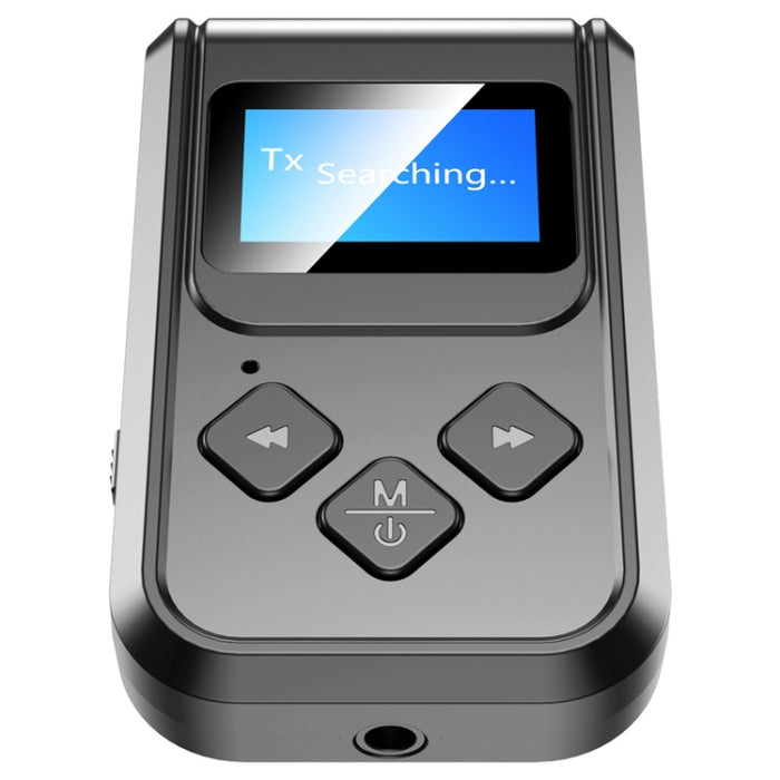 T15 2 en 1 Transmisor Receptor de Música Bluetooth 5.0 con Pantalla