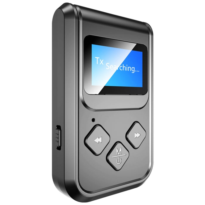 T15 2 en 1 Transmisor Receptor de Música Bluetooth 5.0 con Pantalla