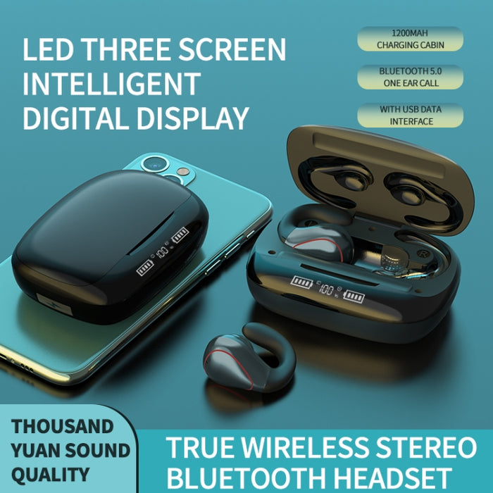 T20 TWS Bluetooth 5.0 Touch Wireless Bluetooth Auricular con pantalla de batería de tres LED y caja de carga, llamada de soporte y asistente de voz
