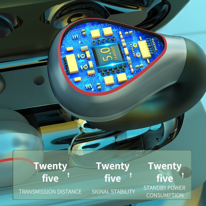T20 TWS Bluetooth 5.0 Touch Wireless Bluetooth Auricular con pantalla de batería de tres LED y caja de carga, llamada de soporte y asistente de voz