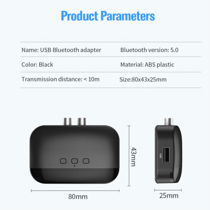B20 NFC Bluetooth 5.0 Receptor de música Receptor Bluetooth para automóvil, compatible con llamadas manos libres y TF Vard y disco U