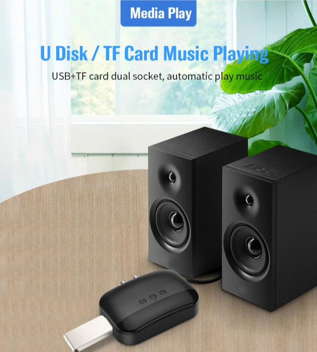 B20 NFC Bluetooth 5.0 Receptor de música Receptor Bluetooth para automóvil, compatible con llamadas manos libres y TF Vard y disco U