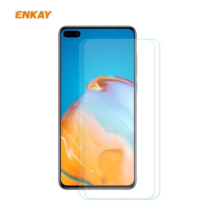 2 PCS ENKAY Hat-Prince 0.26mm 9H 2.5D Película de vidrio templado de borde curvo, For Xiaomi Mi 10 Lite /Redmi 10X 5G, For Redmi 10X 4G / Redmi Note 9, For Redmi Note 9S / Note 9 Pro, For Huawei P40, For Huawei P40 Lite, For Huawei Y5p, For Huawei Y6p ...