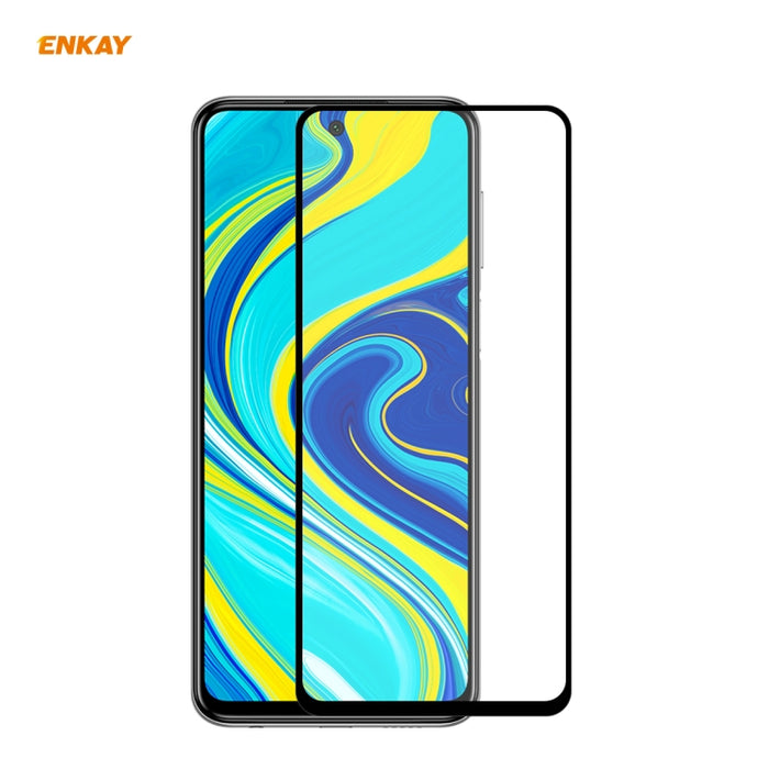 ENKAY Hat-Prince Full Glue 0.26mm 9H 2.5D Película de cobertura total de vidrio templado, For Huawei P40, For Huawei P40 Lite, For Huawei Y5p, For Huawei Y6p, For Huawei Honor X10 5G, For Huawei P40 Lite E, For Redmi 10X 4G / Redmi Note 9              ...