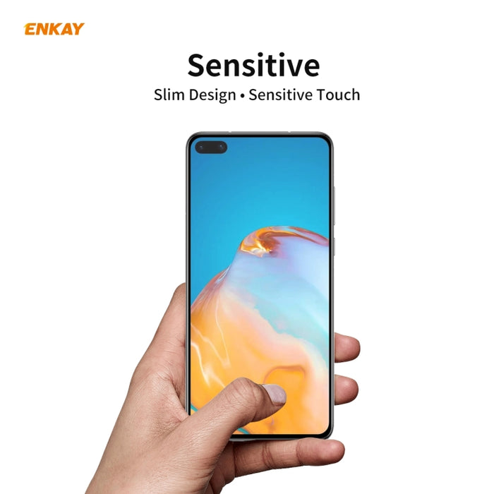 ENKAY Hat-Prince Full Glue 0.26mm 9H 2.5D Película de cobertura total de vidrio templado, For Huawei P40, For Huawei P40 Lite, For Huawei Y5p, For Huawei Y6p, For Huawei Honor X10 5G, For Huawei P40 Lite E, For Redmi 10X 4G / Redmi Note 9              ...