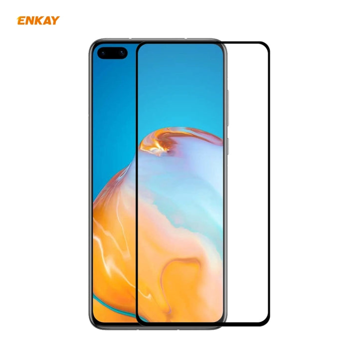 ENKAY Hat-Prince Full Glue 0.26mm 9H 2.5D Película de cobertura total de vidrio templado, For Huawei P40, For Huawei P40 Lite, For Huawei Y5p, For Huawei Y6p, For Huawei Honor X10 5G, For Huawei P40 Lite E, For Redmi 10X 4G / Redmi Note 9              ...