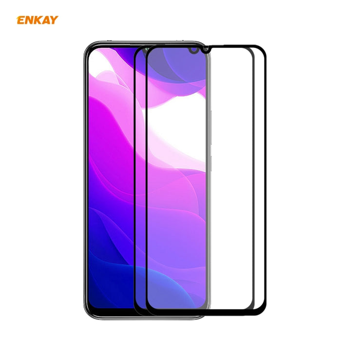 2 PCS ENKAY Hat-Prince Full Glue 0.26mm 9H 2.5D Película de cobertura total de vidrio templado, For Xiaomi Mi 10 Lite /Redmi 10X 5G, For Redmi 10X 4G / Redmi Note 9, For Redmi Note 9S / Note 9 Pro, For Huawei P40, For Huawei P40 Lite, For Huawei Y5p   ...