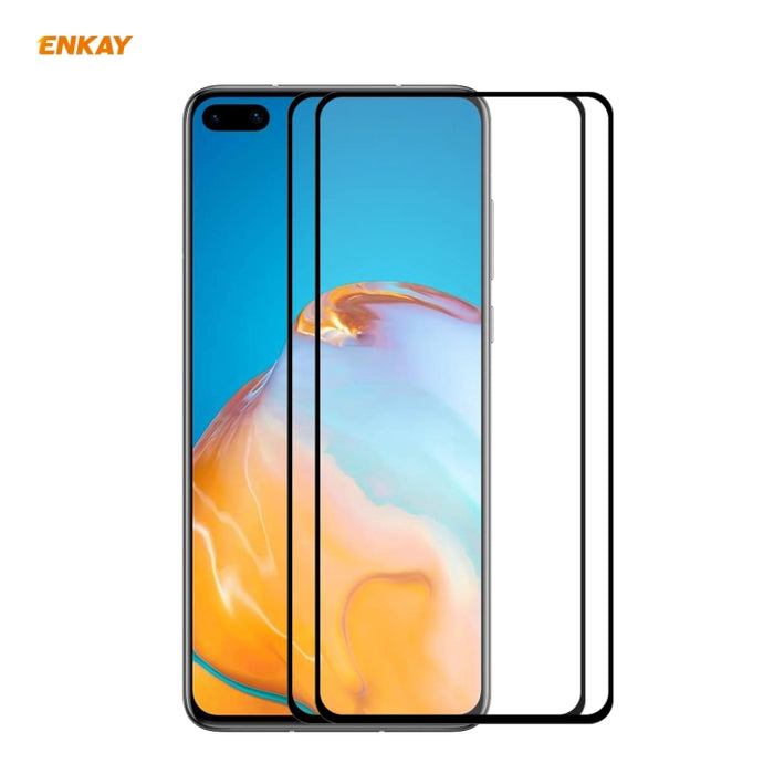 2 PCS ENKAY Hat-Prince Full Glue 0.26mm 9H 2.5D Película de cobertura total de vidrio templado, For Xiaomi Mi 10 Lite /Redmi 10X 5G, For Redmi 10X 4G / Redmi Note 9, For Redmi Note 9S / Note 9 Pro, For Huawei P40, For Huawei P40 Lite, For Huawei Y5p   ...