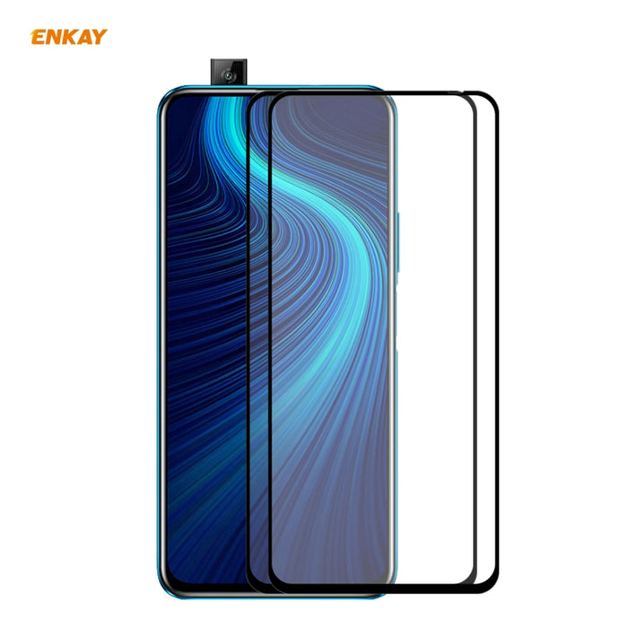 2 PCS ENKAY Hat-Prince Full Glue 0.26mm 9H 2.5D Película de cobertura total de vidrio templado, For Xiaomi Mi 10 Lite /Redmi 10X 5G, For Redmi 10X 4G / Redmi Note 9, For Redmi Note 9S / Note 9 Pro, For Huawei P40, For Huawei P40 Lite, For Huawei Y5p   ...