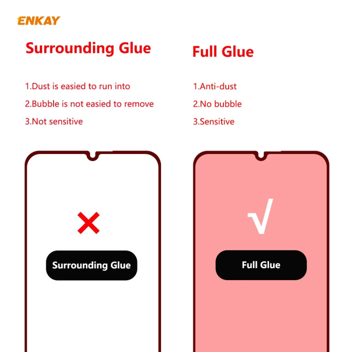 5 PCS ENKAY Hat-Prince Full Glue 0.26mm 9H 2.5D Película de cobertura total de vidrio templado, For Xiaomi Mi 10 Lite /Redmi 10X 5G, For Redmi 10X 4G / Redmi Note 9, For Redmi Note 9S / Note 9 Pro, For Huawei P40, For Huawei P40 Lite, For Huawei Y5p   ...