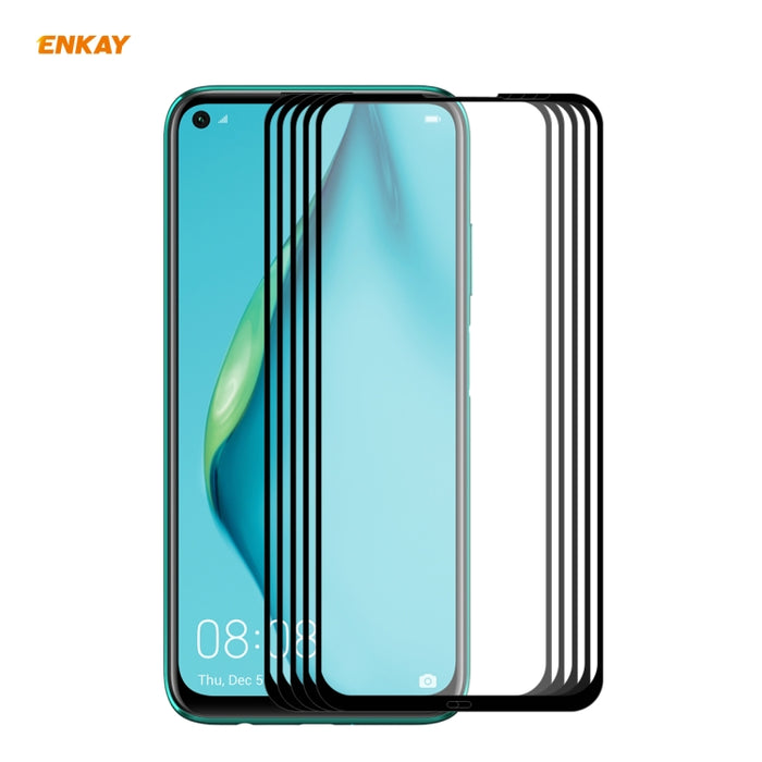 5 PCS ENKAY Hat-Prince Full Glue 0.26mm 9H 2.5D Película de cobertura total de vidrio templado, For Xiaomi Mi 10 Lite /Redmi 10X 5G, For Redmi 10X 4G / Redmi Note 9, For Redmi Note 9S / Note 9 Pro, For Huawei P40, For Huawei P40 Lite, For Huawei Y5p   ...