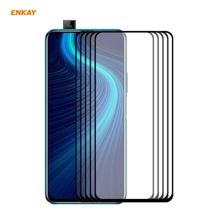5 PCS ENKAY Hat-Prince Full Glue 0.26mm 9H 2.5D Película de cobertura total de vidrio templado, For Xiaomi Mi 10 Lite /Redmi 10X 5G, For Redmi 10X 4G / Redmi Note 9, For Redmi Note 9S / Note 9 Pro, For Huawei P40, For Huawei P40 Lite, For Huawei Y5p   ...