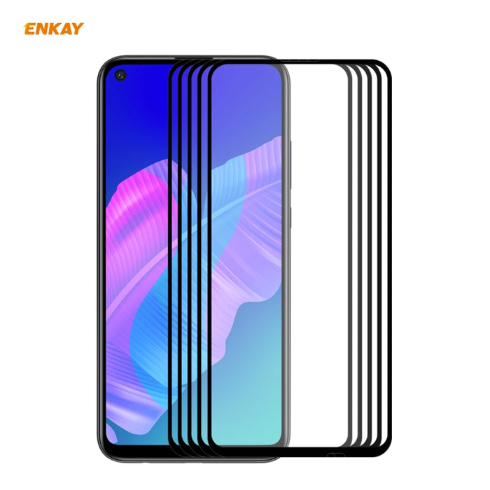 5 PCS ENKAY Hat-Prince Full Glue 0.26mm 9H 2.5D Película de cobertura total de vidrio templado, For Xiaomi Mi 10 Lite /Redmi 10X 5G, For Redmi 10X 4G / Redmi Note 9, For Redmi Note 9S / Note 9 Pro, For Huawei P40, For Huawei P40 Lite, For Huawei Y5p   ...