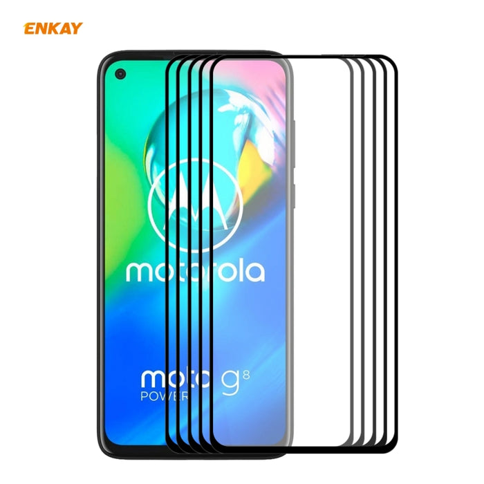 5 PCS ENKAY Hat-Prince Full Glue 0.26mm 9H 2.5D Película de cobertura total de vidrio templado, For Xiaomi Mi 10 Lite /Redmi 10X 5G, For Redmi 10X 4G / Redmi Note 9, For Redmi Note 9S / Note 9 Pro, For Huawei P40, For Huawei P40 Lite, For Huawei Y5p   ...