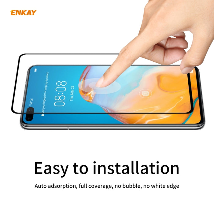 10 PCS ENKAY Hat-Prince Full Glue 0.26mm 9H 2.5D Película de cobertura total de vidrio templado, For Huawei P40, For Huawei P40 Lite, For Huawei Y5p, For Huawei Y6p, For Huawei Honor X10 5G, For Huawei P40 Lite E, For Redmi 10X 4G / Redmi Note 9(10pcs)...