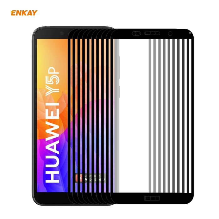 10 PCS ENKAY Hat-Prince Full Glue 0.26mm 9H 2.5D Película de cobertura total de vidrio templado, For Huawei P40, For Huawei P40 Lite, For Huawei Y5p, For Huawei Y6p, For Huawei Honor X10 5G, For Huawei P40 Lite E, For Redmi 10X 4G / Redmi Note 9(10pcs)...