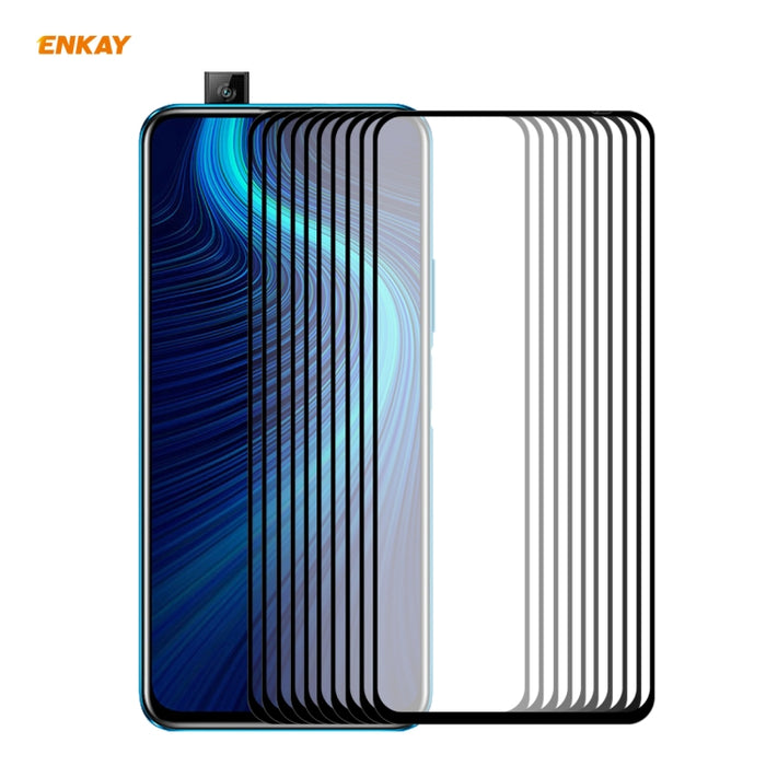 10 PCS ENKAY Hat-Prince Full Glue 0.26mm 9H 2.5D Película de cobertura total de vidrio templado, For Huawei P40, For Huawei P40 Lite, For Huawei Y5p, For Huawei Y6p, For Huawei Honor X10 5G, For Huawei P40 Lite E, For Redmi 10X 4G / Redmi Note 9(10pcs)...